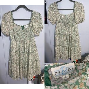Green Floral Women's Dress